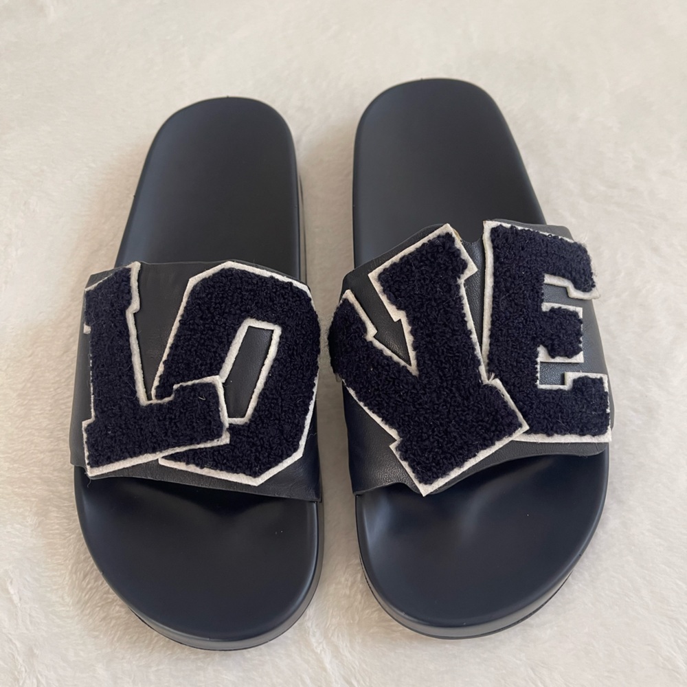 Tory Burch LOVE Sport Tennis Sandals Slides Blue Women’s Size 8 (fits size 7.5!)